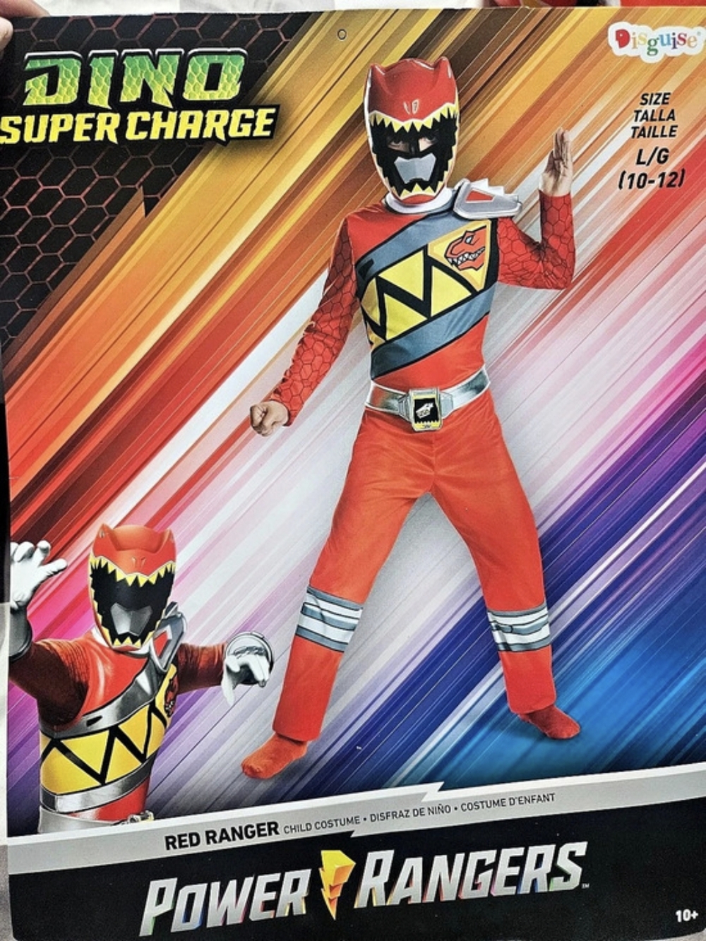 Disguise Power Rangers Dino Super Charge Red Ranger Classic Child Costume Large